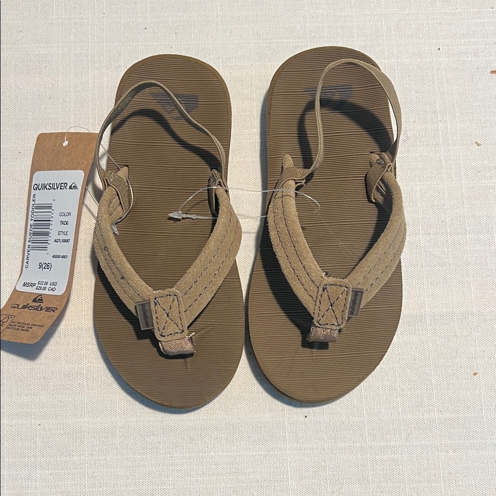 Toddler Quicksilver Tan Flip Flops